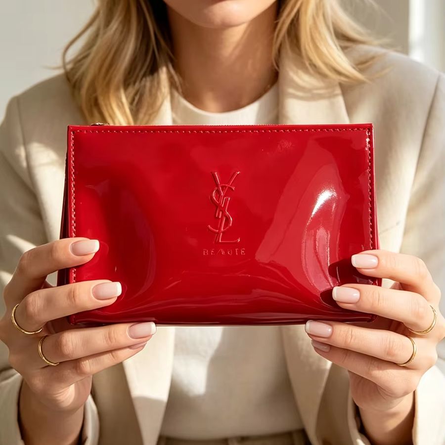 YSL Red Patent Leather Mini Co - Luxury Skincare Logo recension och pris