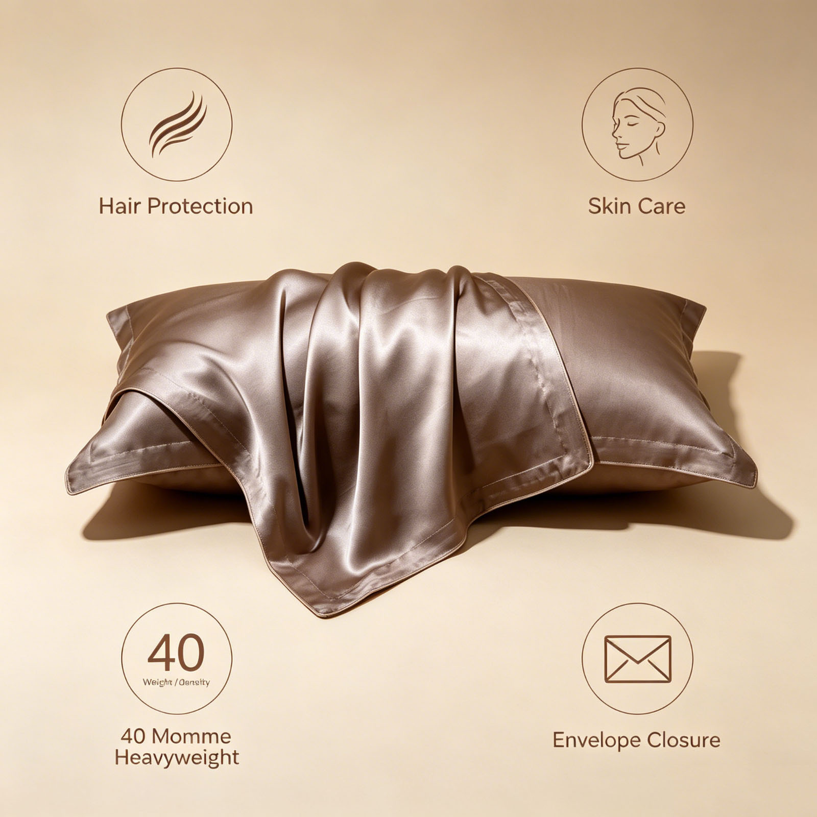 2 Pcs Silk Pillowcase Queen Si - Luxury Skincare Gift Set recension och pris